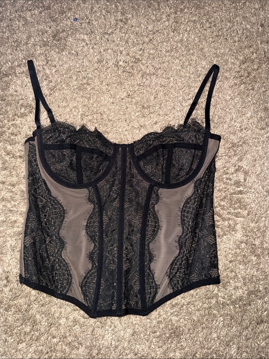 Urban Outfitters Tops - Black Lace Bustier Corset Top - Women Intimates